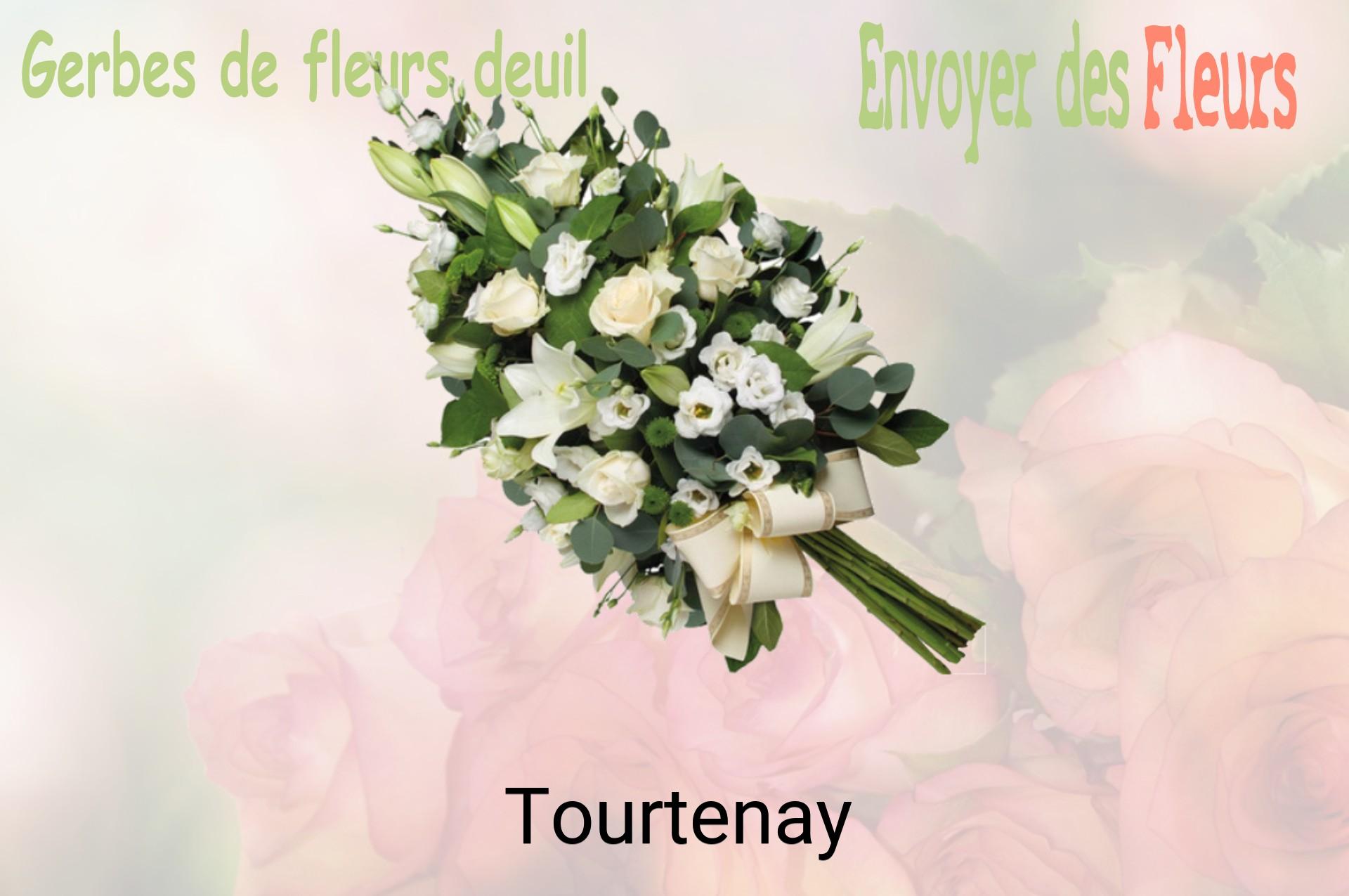 Gerbe de fleurs de deuil livrée à Tourtenay